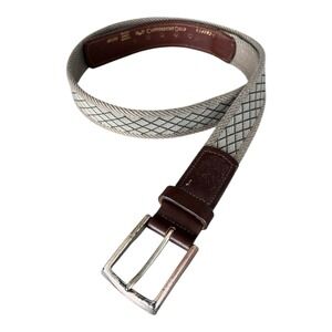 Canterbury Golf Belt Mens Size 40 Woven Fabric‎ Leather D Ring Buckle Canada